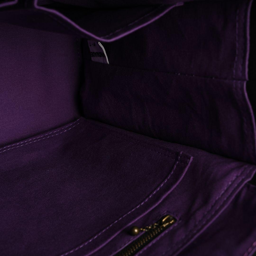 [みゅう]8号/11号×旧倉敷帆布×8番糸 スクエアトートバッグ特大