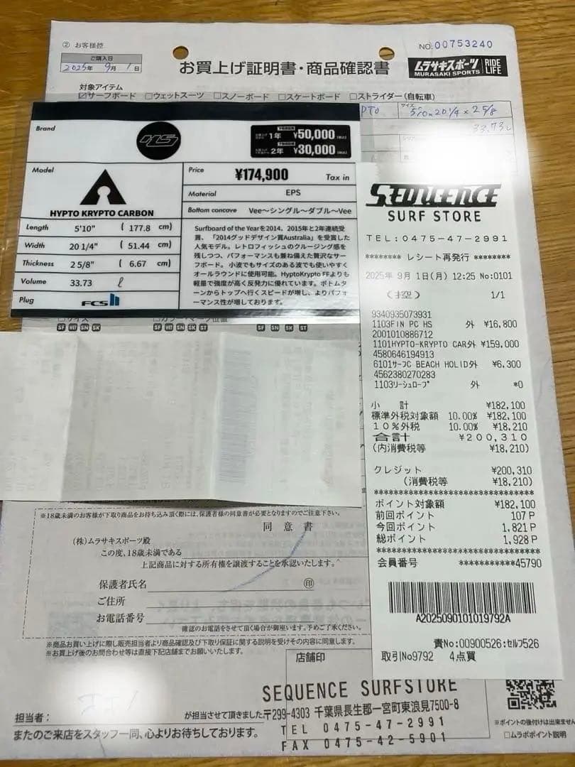 Haydenshapes Surfboards カーボンサーフボード+フィン