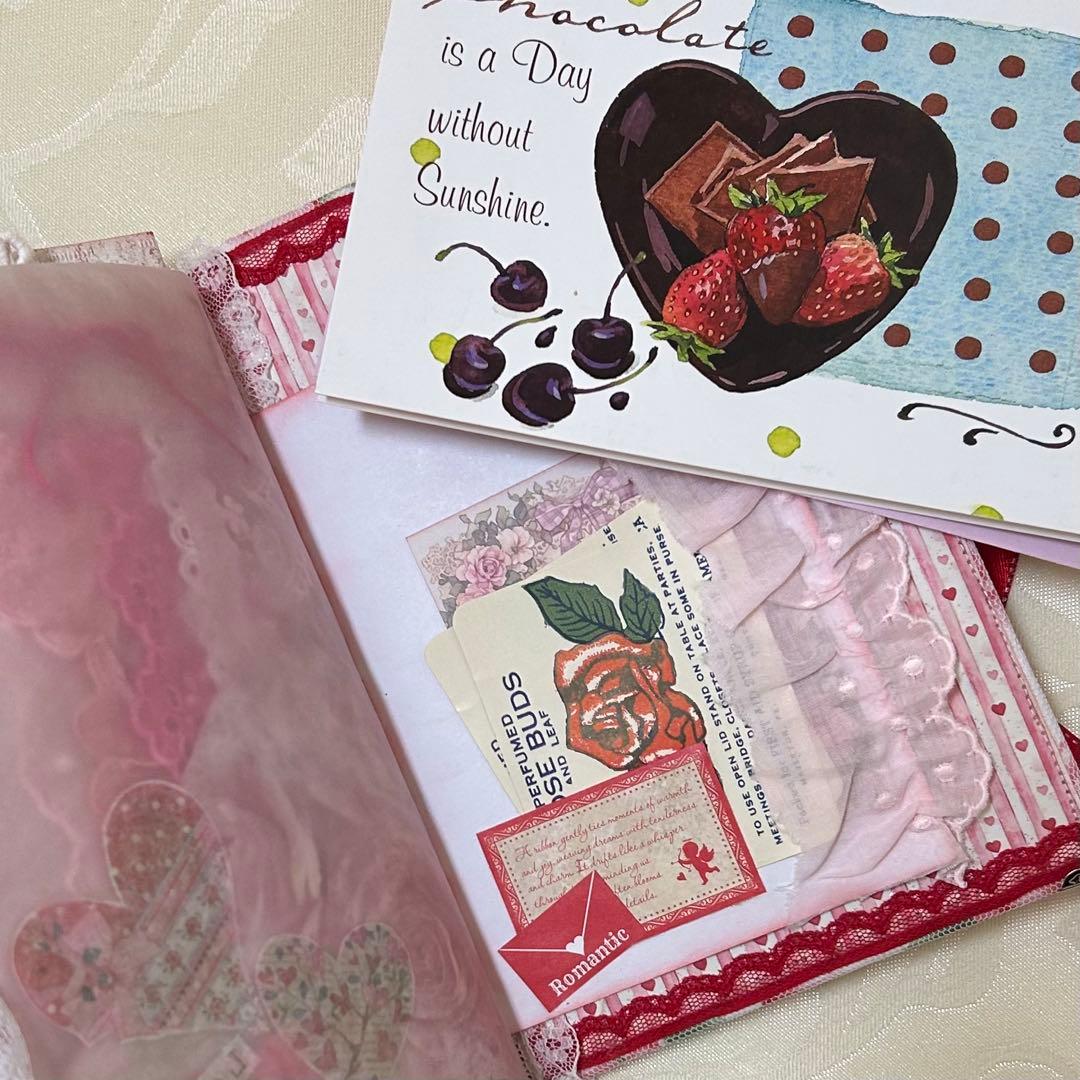 薔薇とレースのジャンクジャーナル・雑記帳　Happy Valentine!