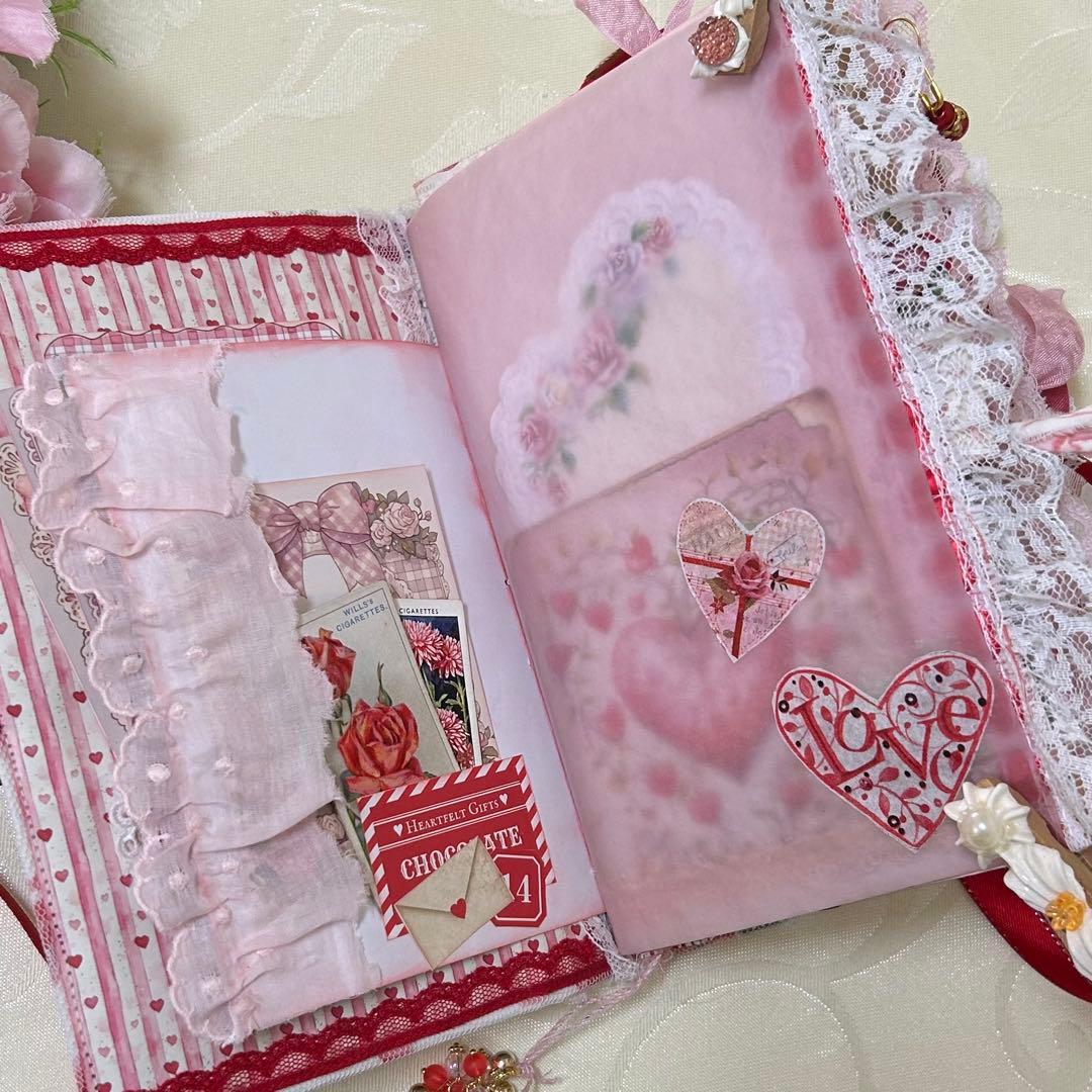 薔薇とレースのジャンクジャーナル・雑記帳　Happy Valentine!