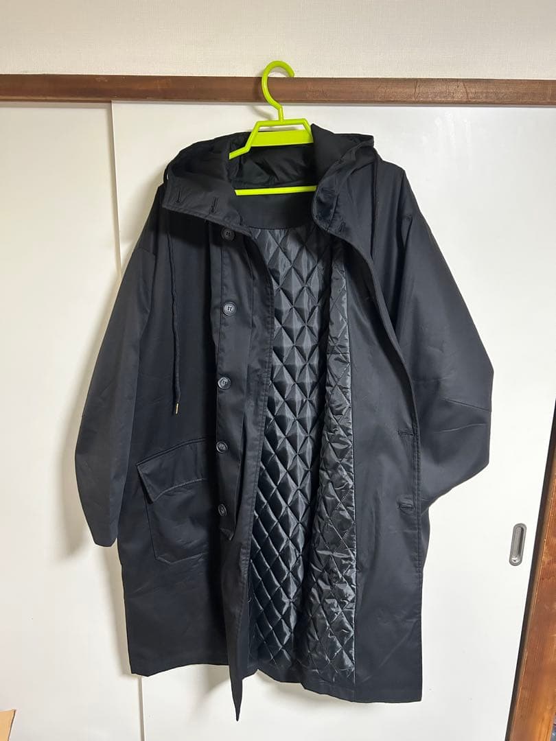 【新品】【keels】ブラック　モッズコート　オーバーサイズ