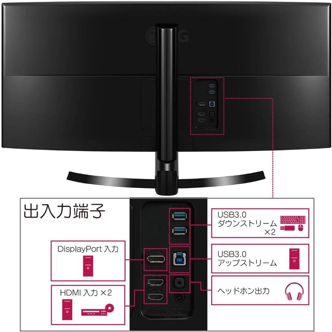 【美品】 LG 34UC88 曲面 モニター 34インチ /ウルトラワイド