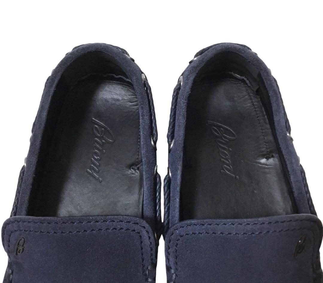 定価15万 Brioni ブリオーニ スウェード ドライビングシューズ ネイビー