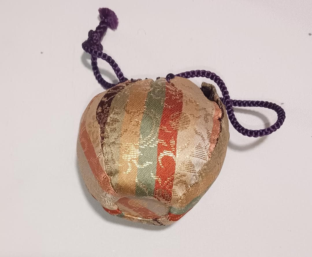 茶道具　京都洛東　桶谷定一作　文琳茶入　牡丹唐草金襴仕覆　美品！！