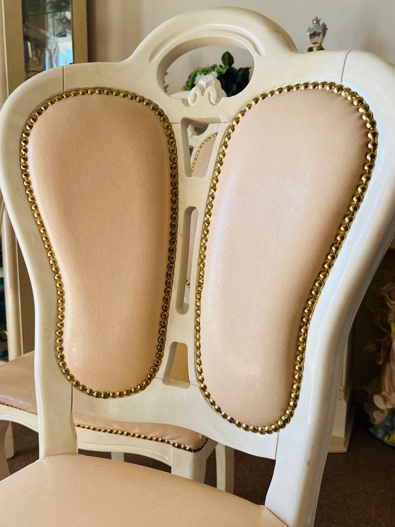 ④サルタレッリ　猫脚チェア※4脚同時販売のみ(この商品のみ小さなヘコミ有り)