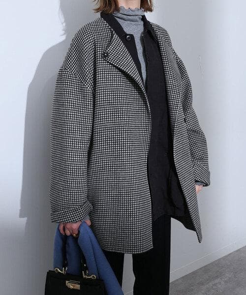 良品 SLOBE IENA HAMILTON ダブルフェイスウールショートコート