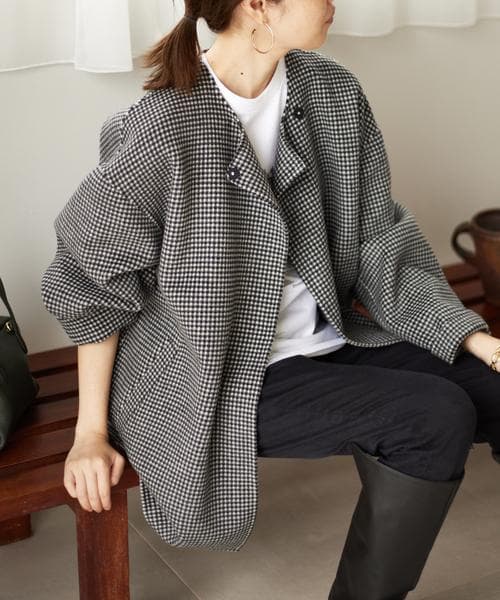 良品 SLOBE IENA HAMILTON ダブルフェイスウールショートコート