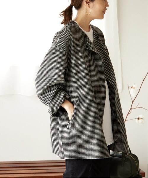 良品 SLOBE IENA HAMILTON ダブルフェイスウールショートコート