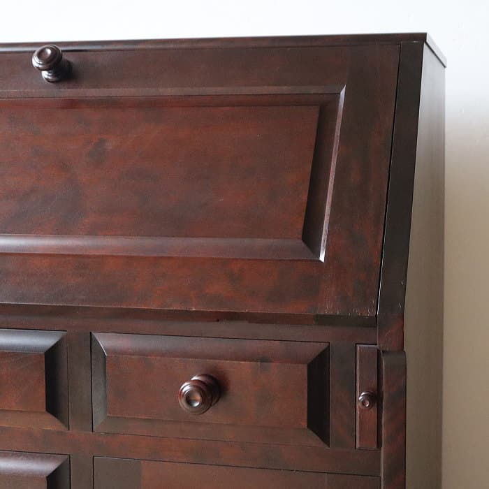 北海道民芸家具 ライティングビューロー カバ材 チェスト 日本製