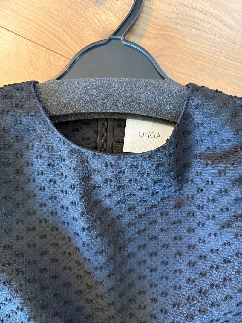 今期　OHGA PATTERN BLOUSE ブラック　ブラウス