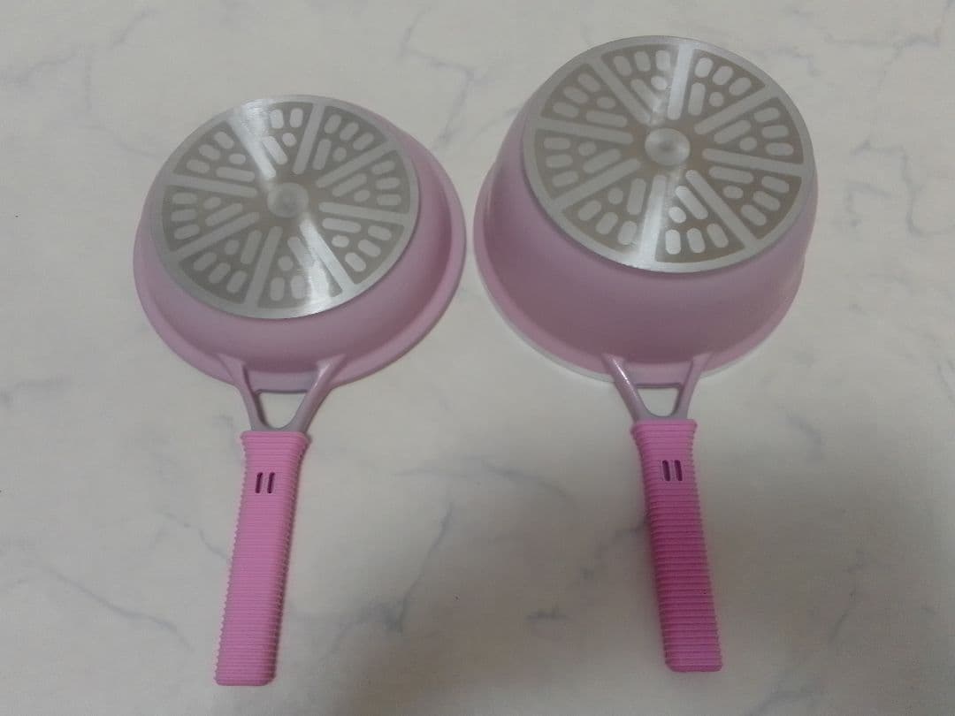 ☆未使用☆ アサヒ軽金属 ダブルパン ガラス蓋付 ピンク 片手鍋 フライパン