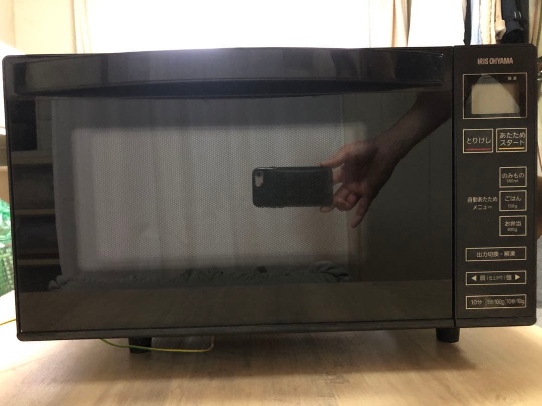 IRIS OHYAMA 単機能電子レンジ 黒