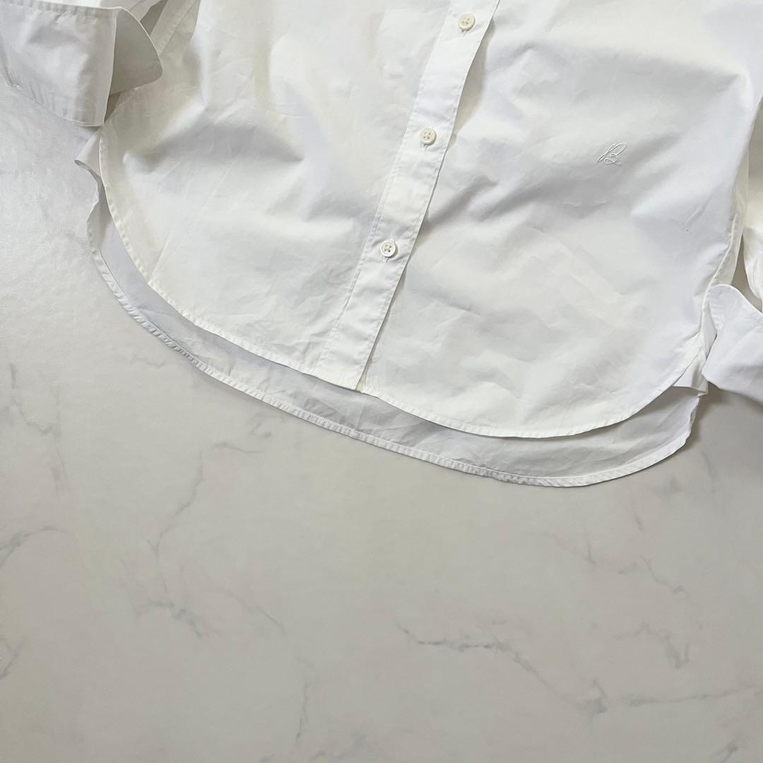 ko様　希少サイズ　マディソンブルー マダムシャツ 長袖 白　B刺繍　02サイズ