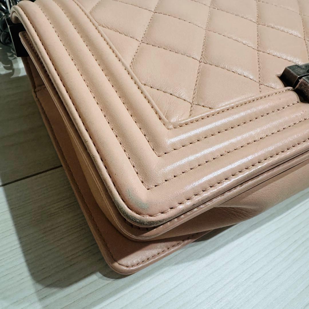 m　ボーイシャネル　25マトラッセ　 ラムスキン　チェーンショルダーバッグ