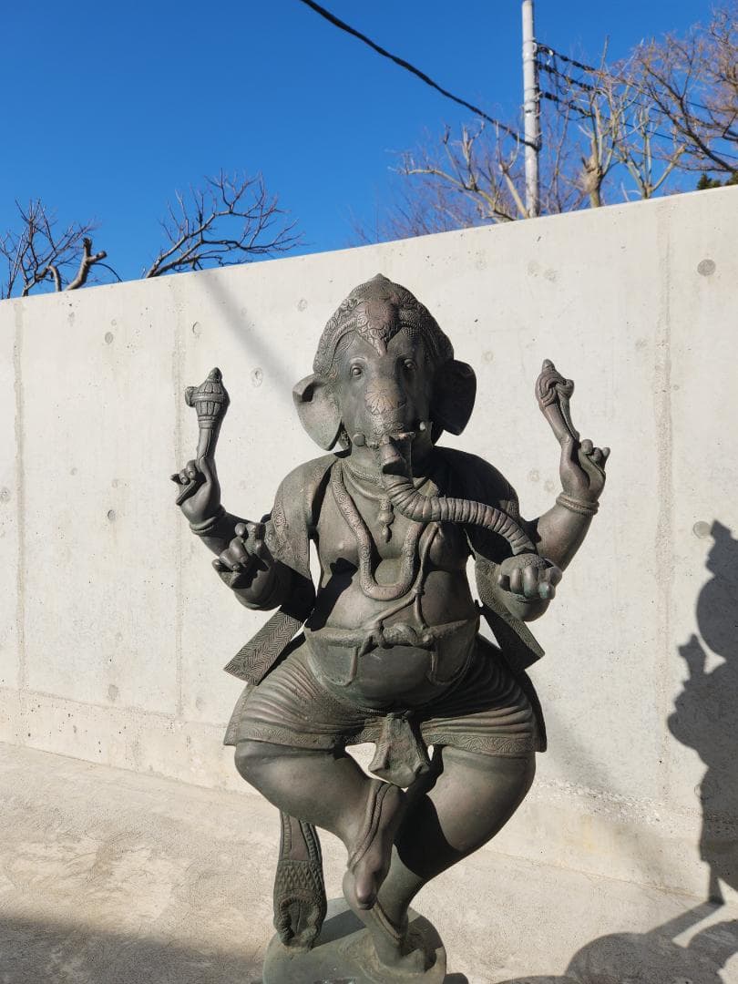 青銅 ガネーシャ像 約60cm