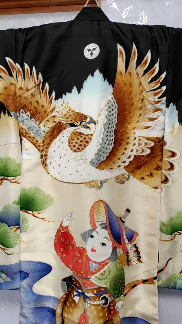 RK415アンティーク子供着物着丈97センチ裄丈45センチ長襦袢付き綺麗美品