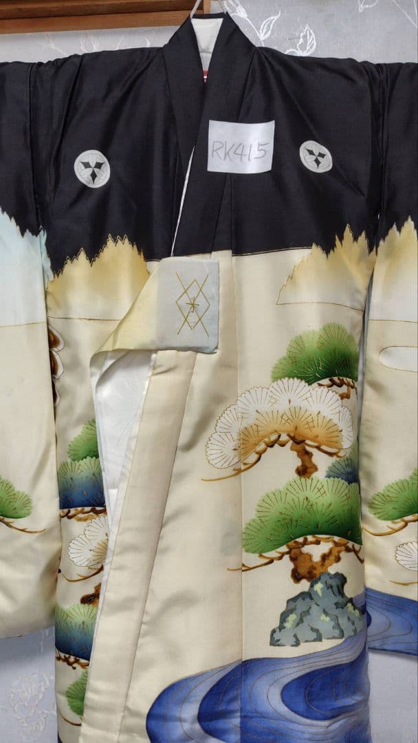 RK415アンティーク子供着物着丈97センチ裄丈45センチ長襦袢付き綺麗美品