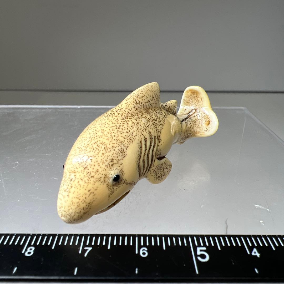 極上シャチ根付　15g 東Y8-0203☆2Fトヒサ