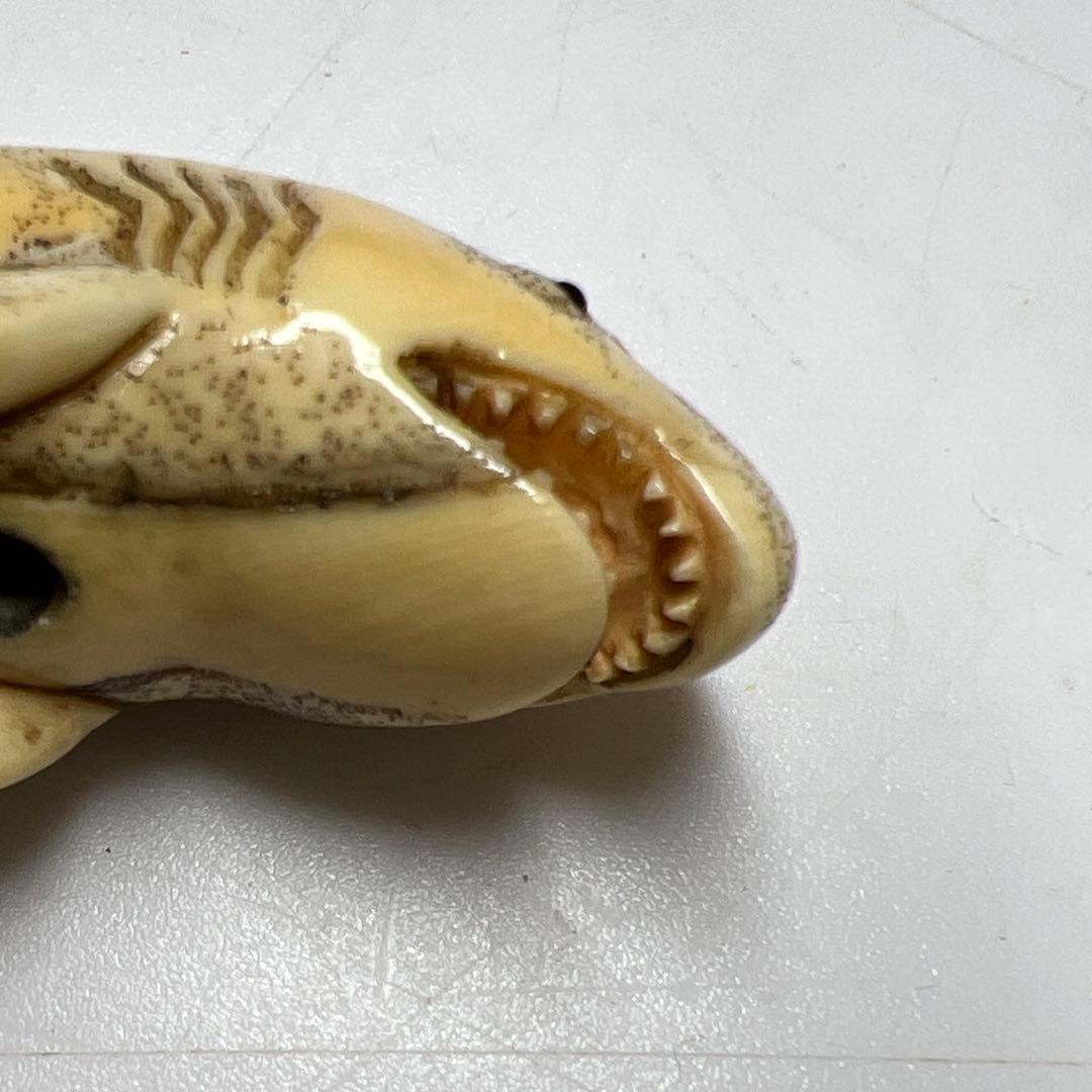 極上シャチ根付　15g 東Y8-0203☆2Fトヒサ