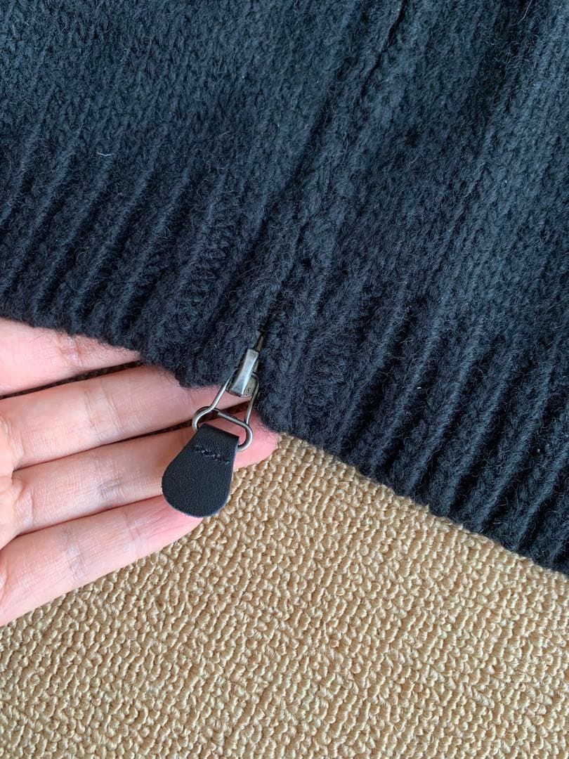 OUR LEGACY ブラックニット ジップアップ 46