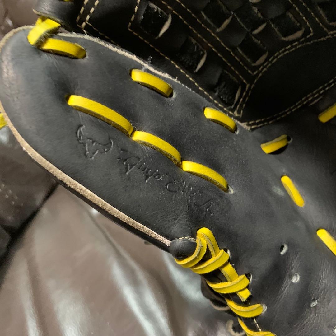 Mizuno Pro 軟式投手用グローブ ブラック/イエロー