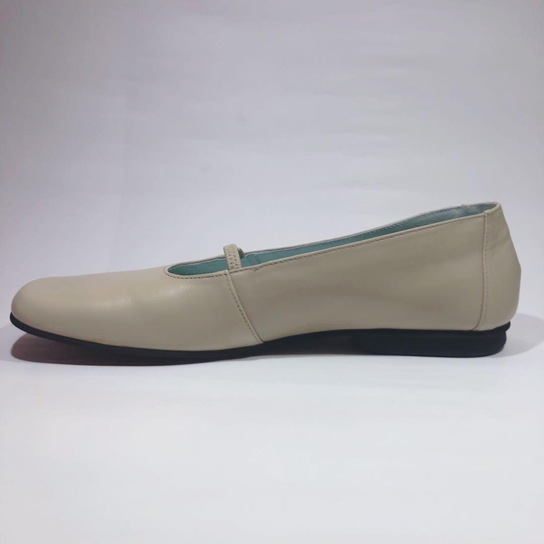 【極美品】カンペール　幅広　スクエアトゥ　フラットパンプス　レッドソール