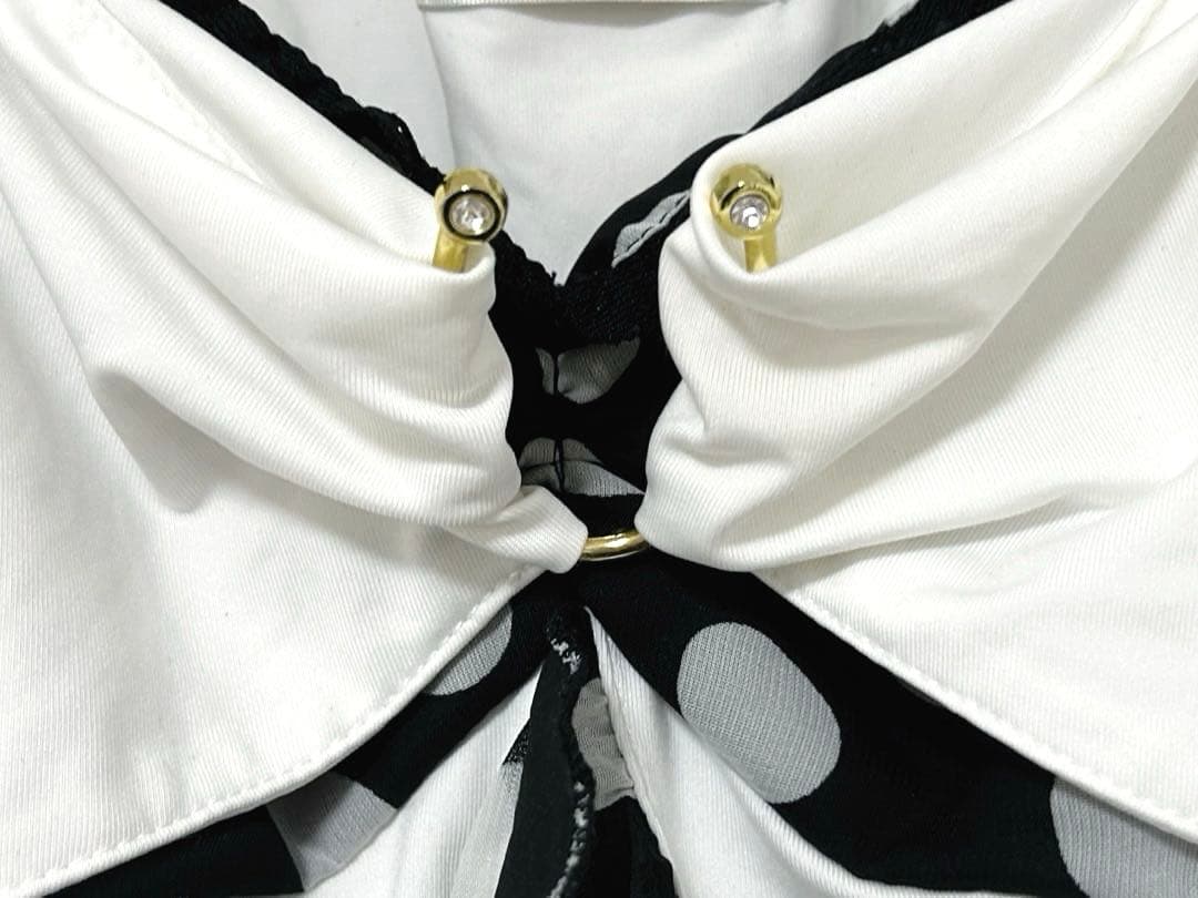 GOLDS♡初期デザイン♡ドット柄キャミトップス♡2点セット♡ホワイト×ブラック