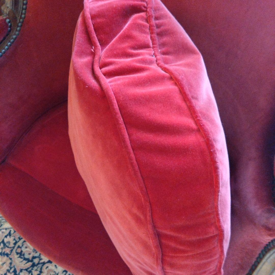 猫脚もきゅ〜とな1人掛けソファー　アンティークソファー　猫脚ソファー