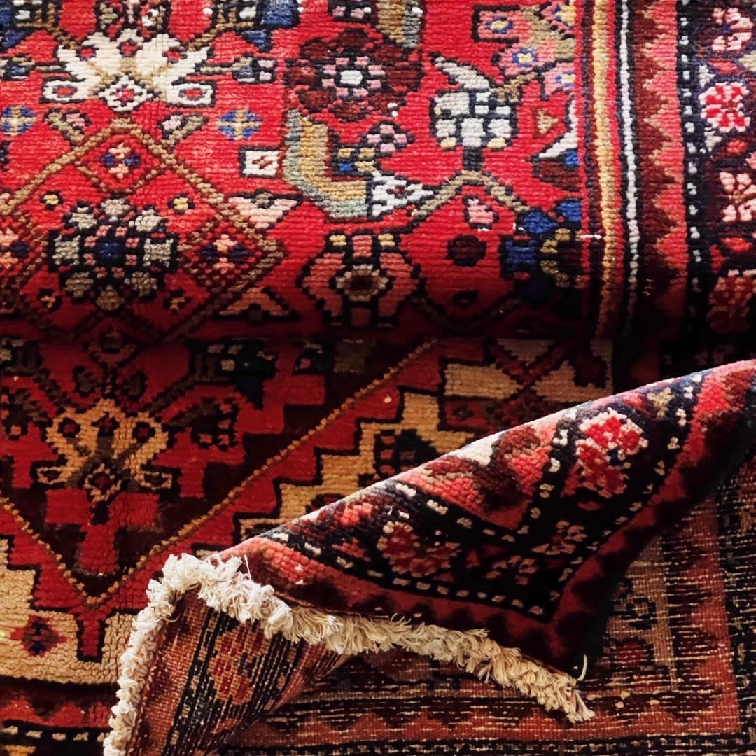 155×82〜90 アフガニスタン バルーチ族 手織りヴィンテージラグ 花と鳥