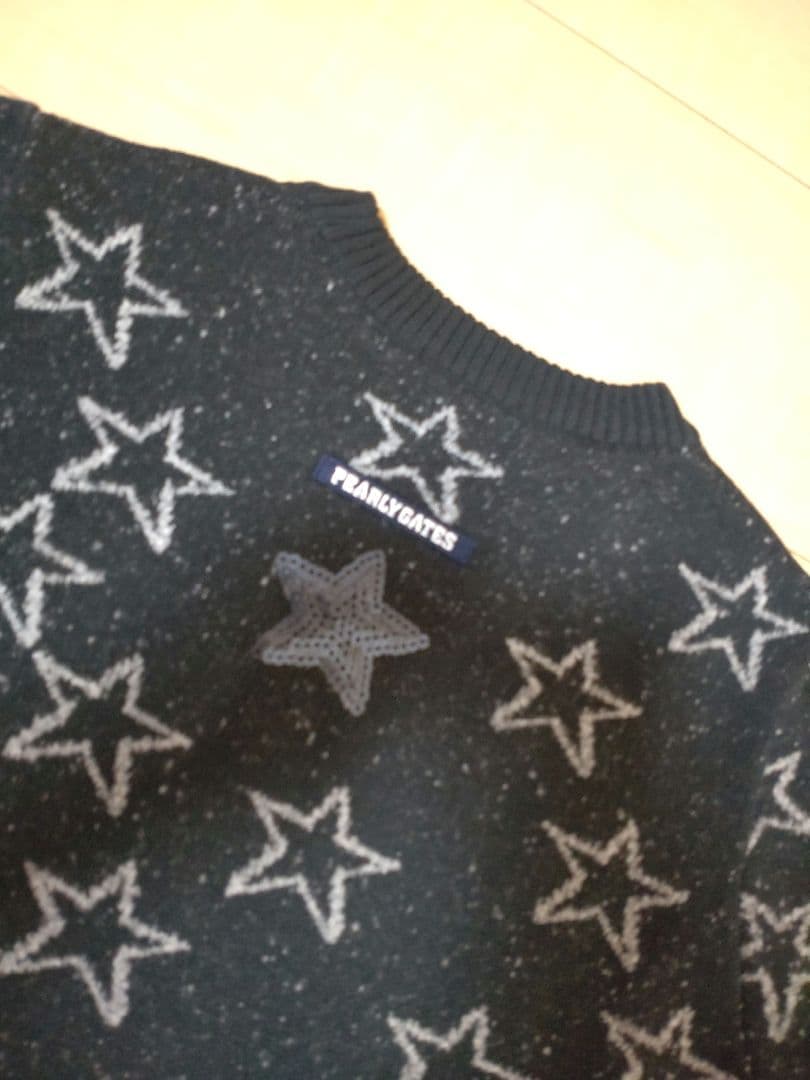 【美品】パーリーゲイツ 星柄ニット Mサイズ