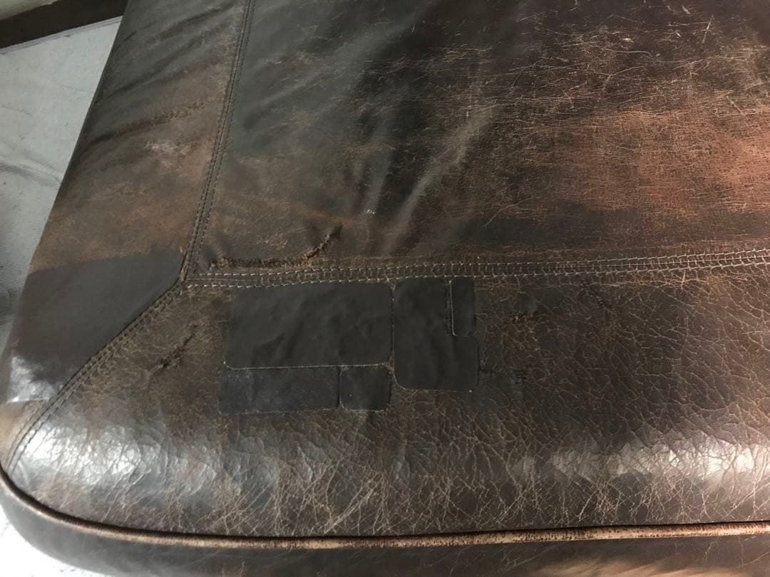 ソファー　本革　レザー　大型　5人掛け　ブラウン