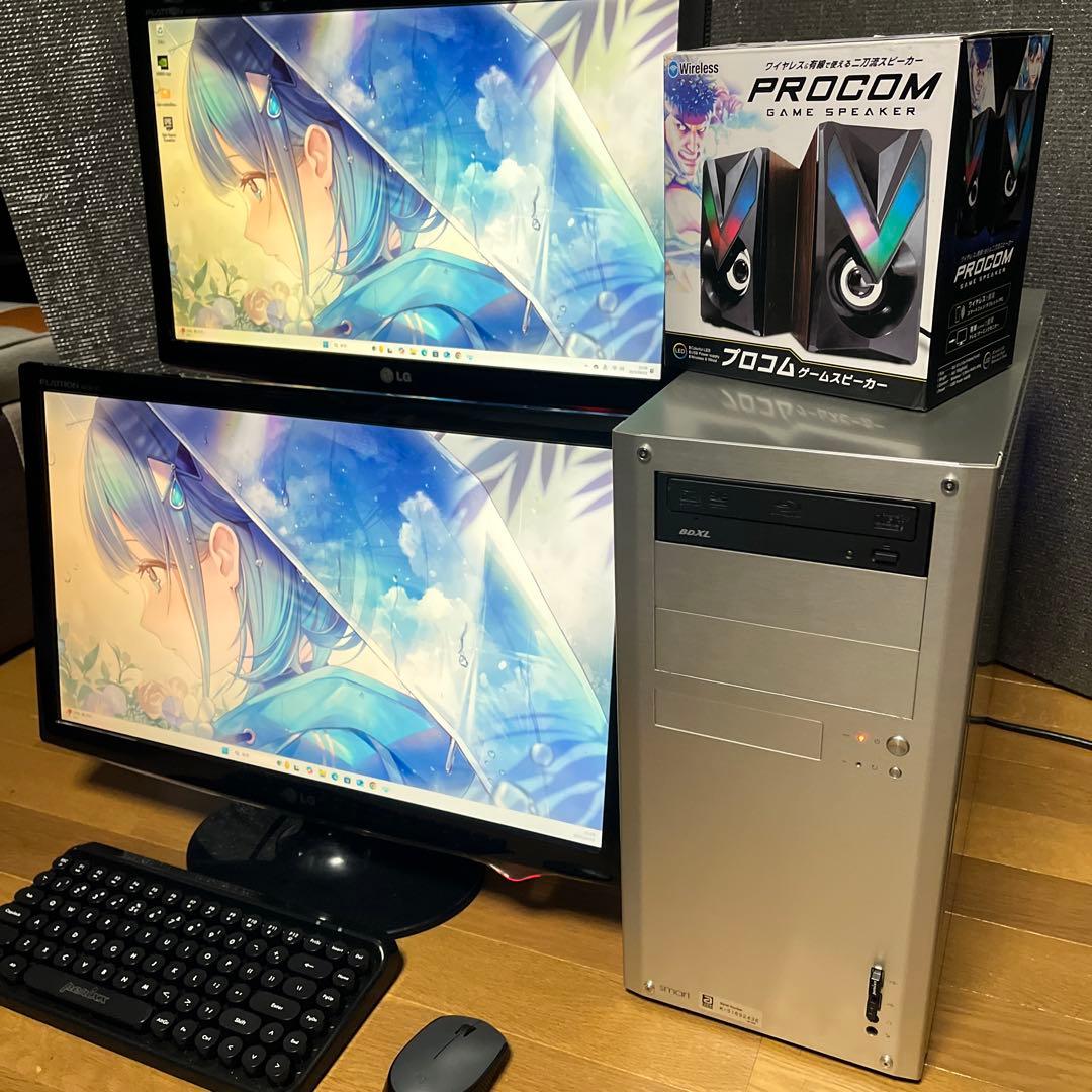 メル様優先★期間限定★ダブルモニターPCフルセット