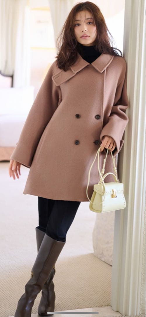 週末値下げ✨セルフォード　今季Aラインウールミドルコート