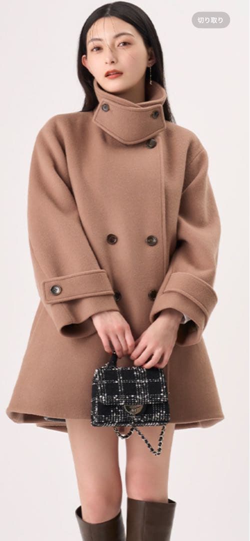 週末値下げ✨セルフォード　今季Aラインウールミドルコート