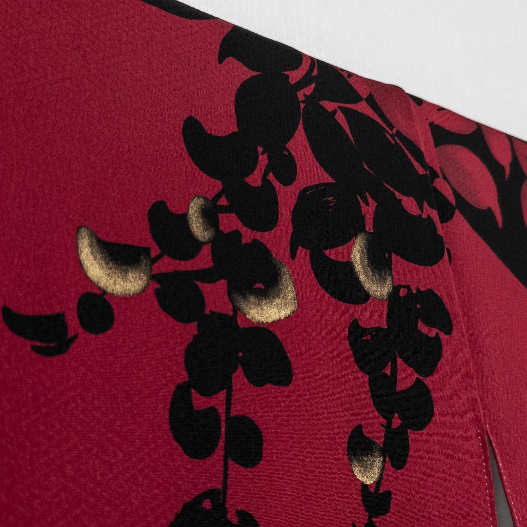 あみい R7SK1335 振袖 モダン お洒落 花 赤 黒 ゴールド