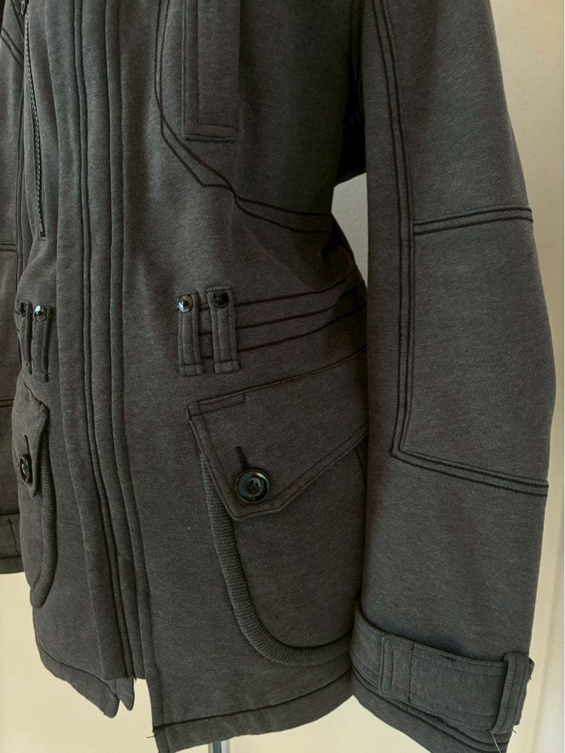 激レア✴︎ダークコアゴシックパンク　ギミックコットンフード刺繍y2k平成ギャル