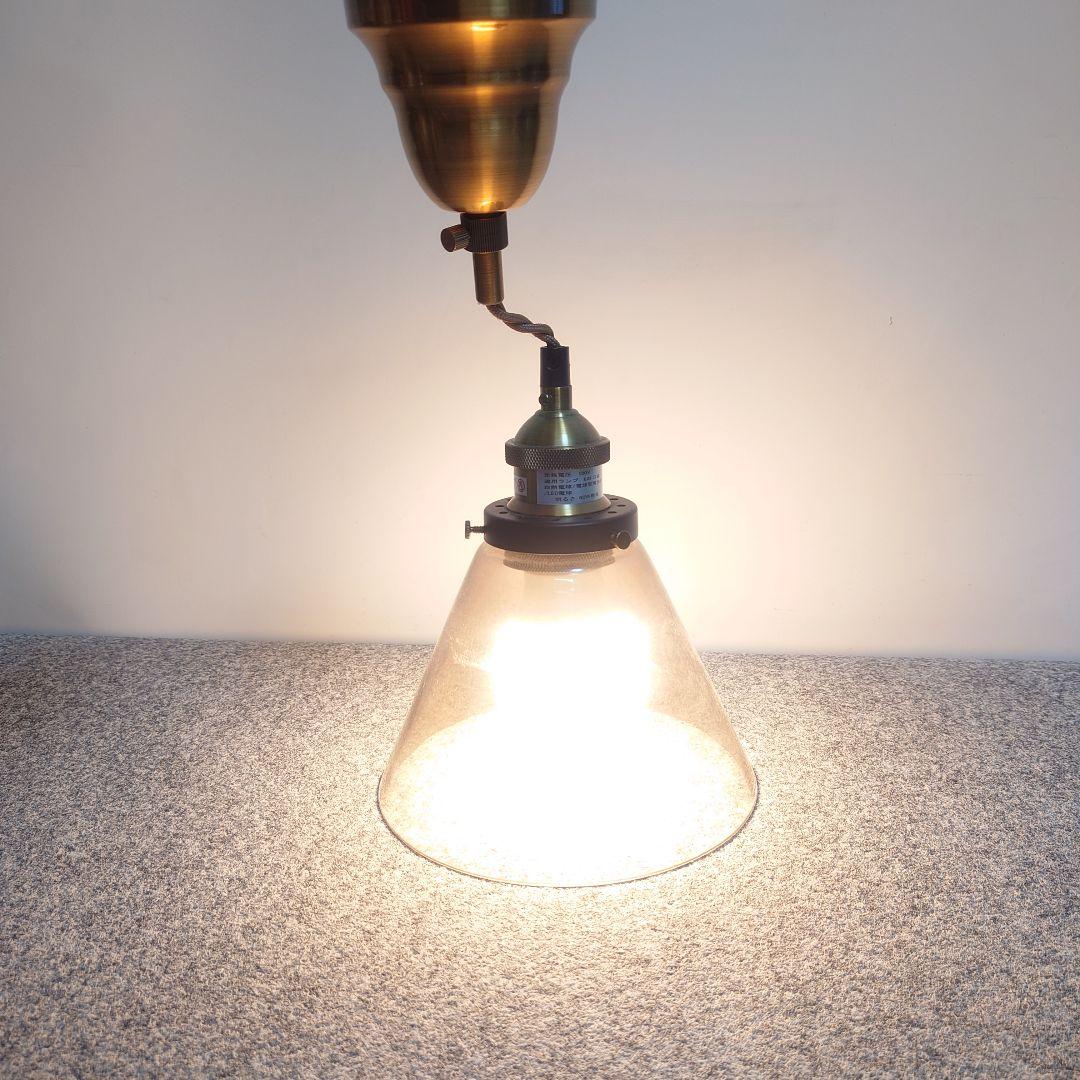 クリアガラス ゴールド ペンダントライト E26