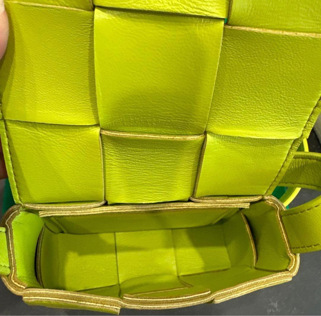 Bottega Veneta風　ネオンイエロー ショルダーバッグ