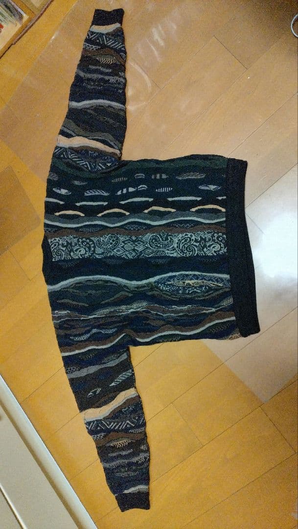 COOGI 100%ウール 長袖セーター S （L相当）ブラック系