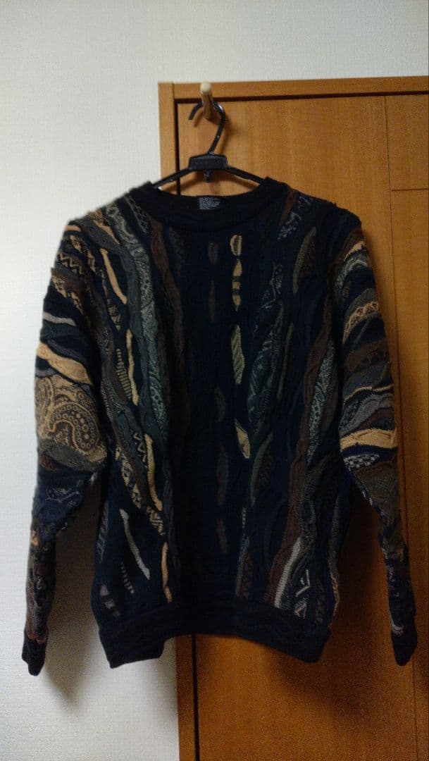 COOGI 100%ウール 長袖セーター S （L相当）ブラック系