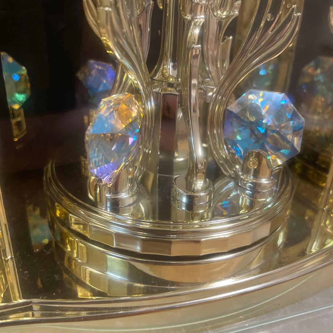 【最終値下げ⭐︎高級置き時計】クイーンエリザベス2 置き時計　大理石　からくり