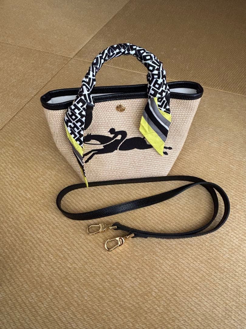 ロンシャンかごバッグ スカーフ付き