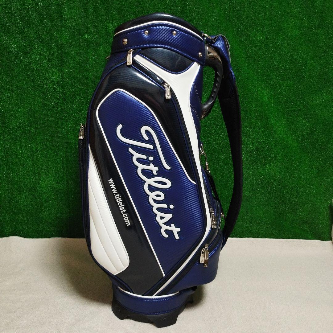 Titleist キャディバッグ ネイビー/ホワイト フードなし