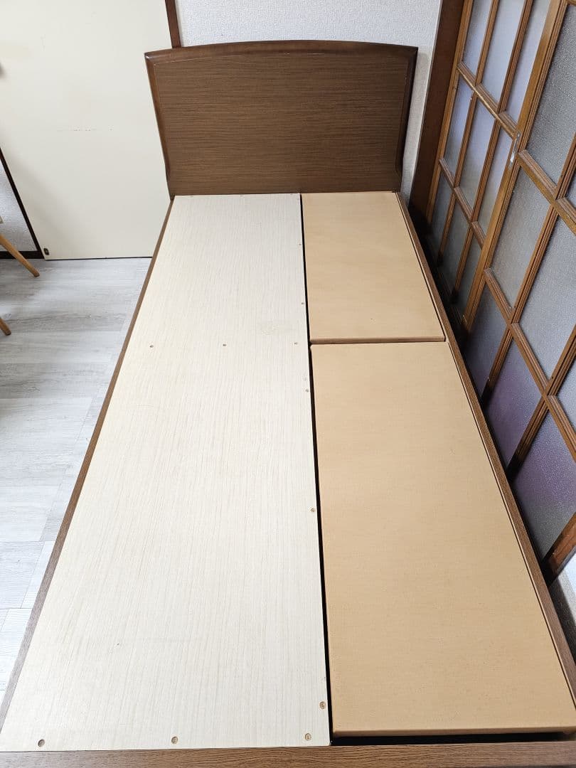 (関東エリア方に向け）シングルベッドフレーム 木製 ブラウン