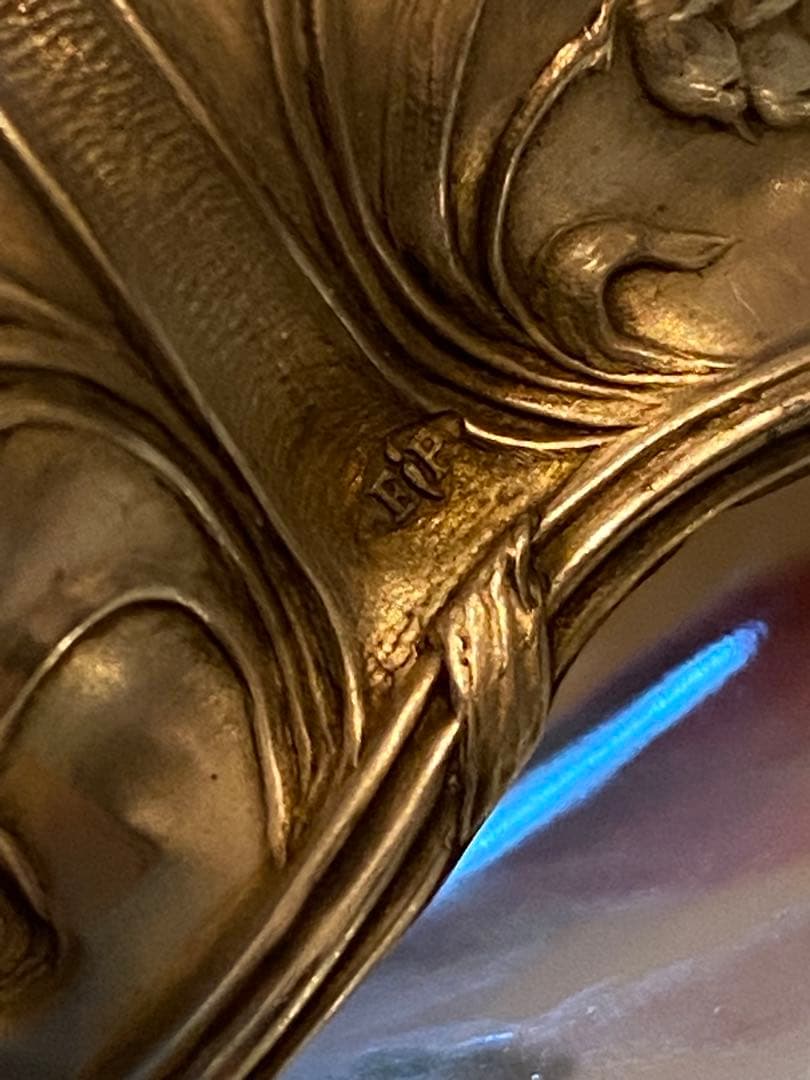 【フランス／ピュイフォルカ】純銀 クリスタル／ソルトセラー１個セット ※難有り