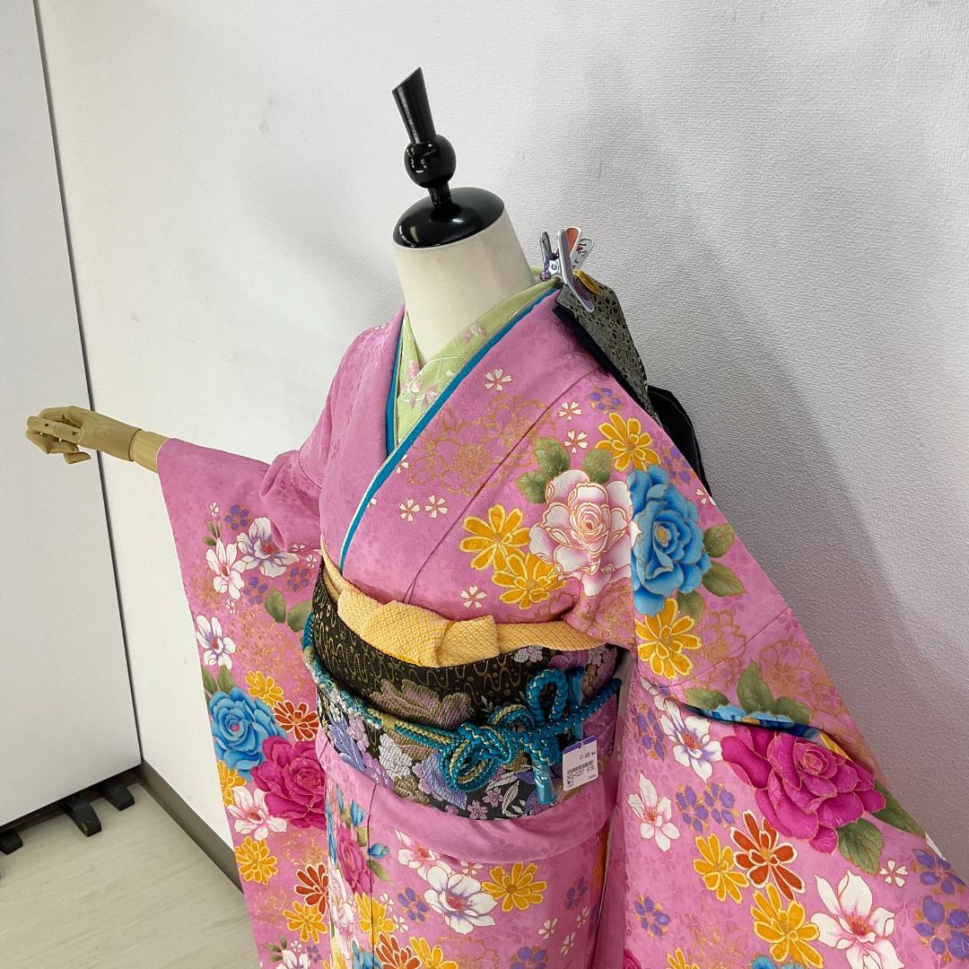 ミニーママ専用　お振袖 ピンク　薔薇づくし　正絹　美品　成人式