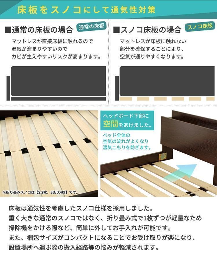 Lonnie【ロニー】ベッドフレーム　ダブル　マットレス別売　 【一年保証付】