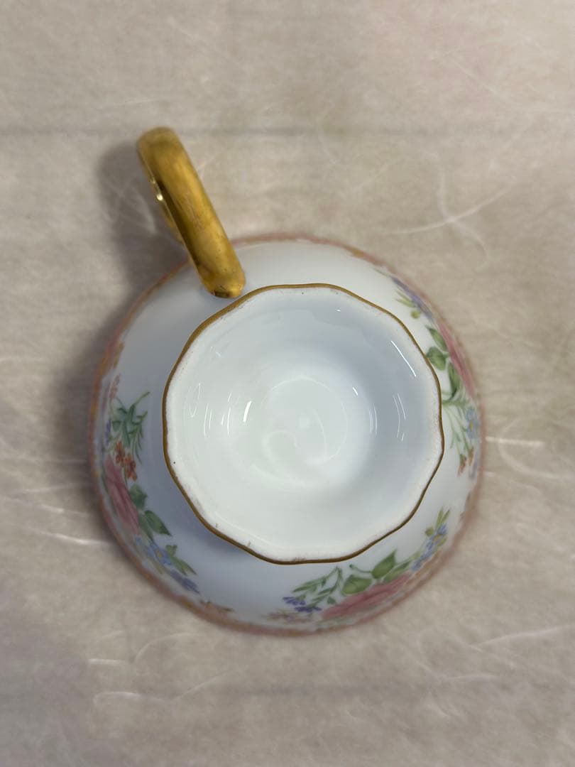 アンティーク　ドレスデン ティーカップ＆ソーサー　ヴィンテージ　一点物