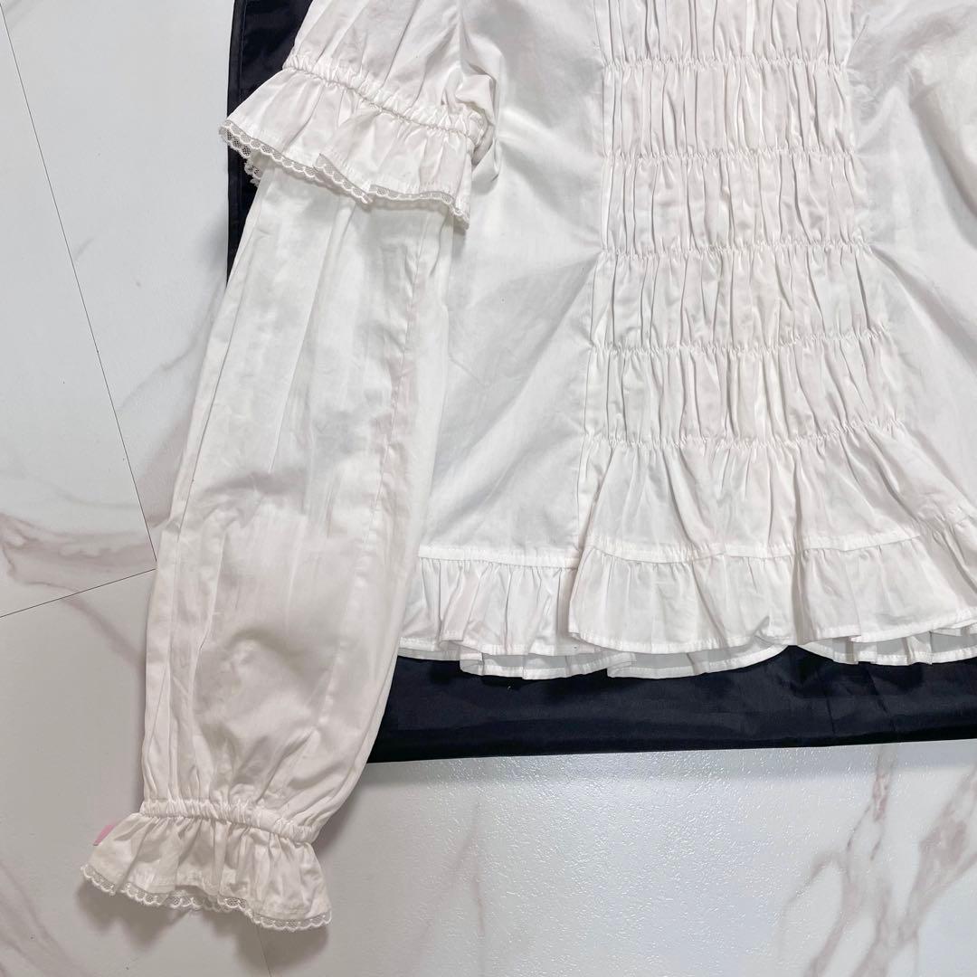 angelic pretty ブラウス 丸襟 レース 刺繍 リボン 2way