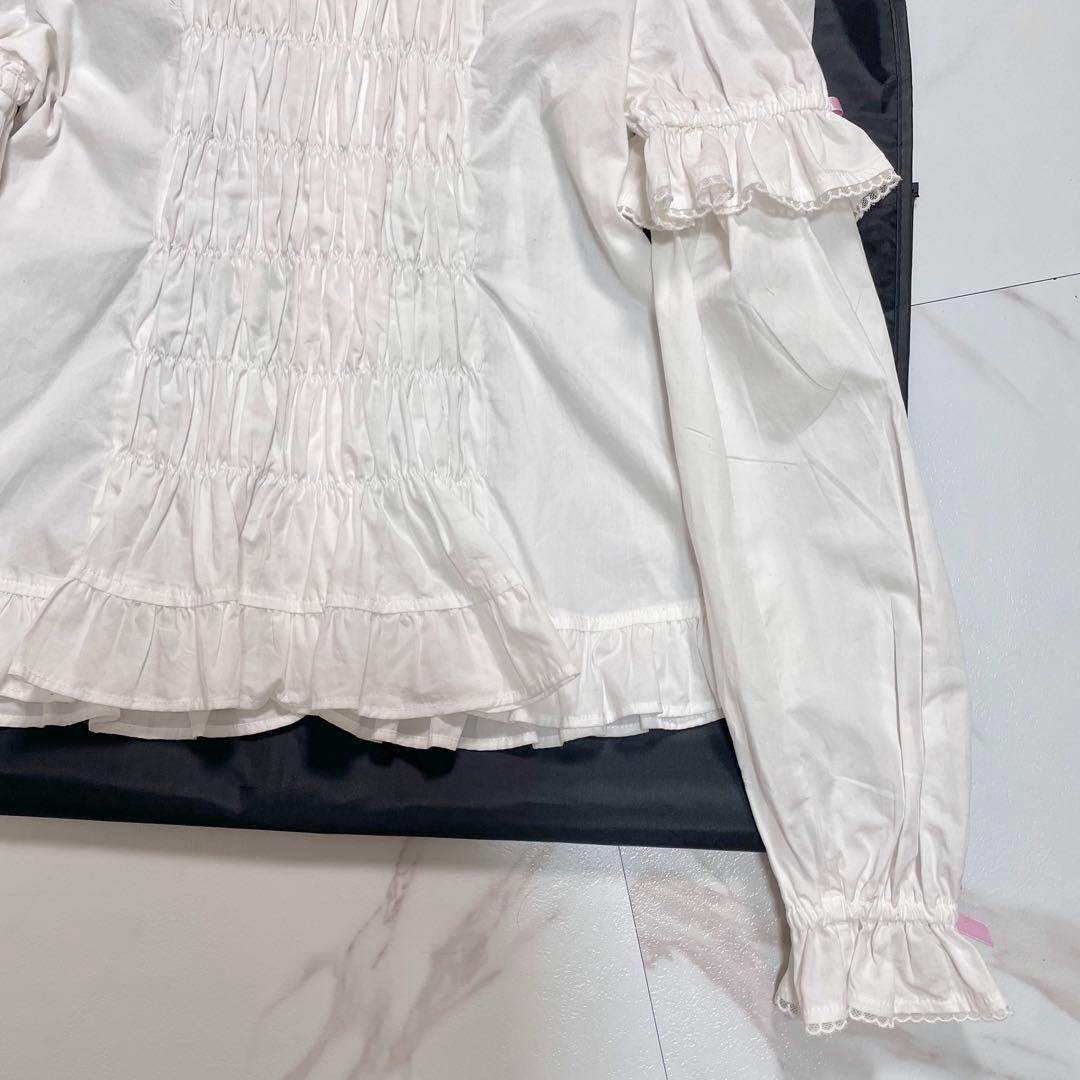 angelic pretty ブラウス 丸襟 レース 刺繍 リボン 2way